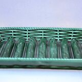 Grand plat en faïence vers 1900, assiette à asperges, majolique, France