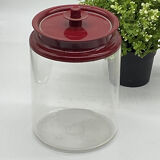 Set of 4 vintage tupperware cristal / bordeaux ,