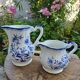 Milk and juice jugs Sarreguemines Lancaster