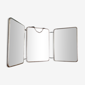 Triptych barber mirror