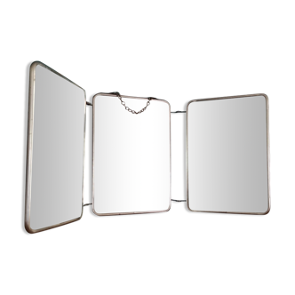 Triptych barber mirror