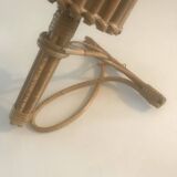 Rattan wall lamp Louis Sognot 1960