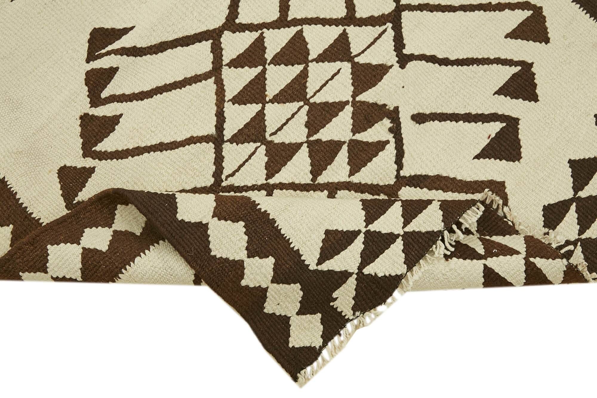 Turkish Handwoven Vintage Herki Kilim 95 cm x 373 cm