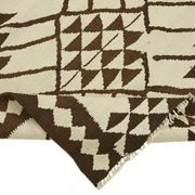 Turkish Handwoven Vintage Herki Kilim 95 cm x 373 cm