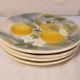 Set of 4 plates in St Clément Barbotine - Majolica - Fruits