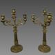Paire De Candelabres En Bronze style Restauration XIXeme Siecle