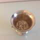 Medicis egg cup in silver metal