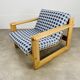 Armchair pine 70s chalet style
