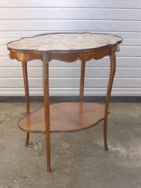 Baroque style louis XV, marble, wood and decorations console table