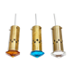 3 Mid Century Helmer Andersson for Örsjö hanging lamps, Brass and colored glass
