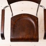 Ensemble de 4 chaises de salle à manger Bauhaus, conçues par Mart Stam, base en acier tubulaire