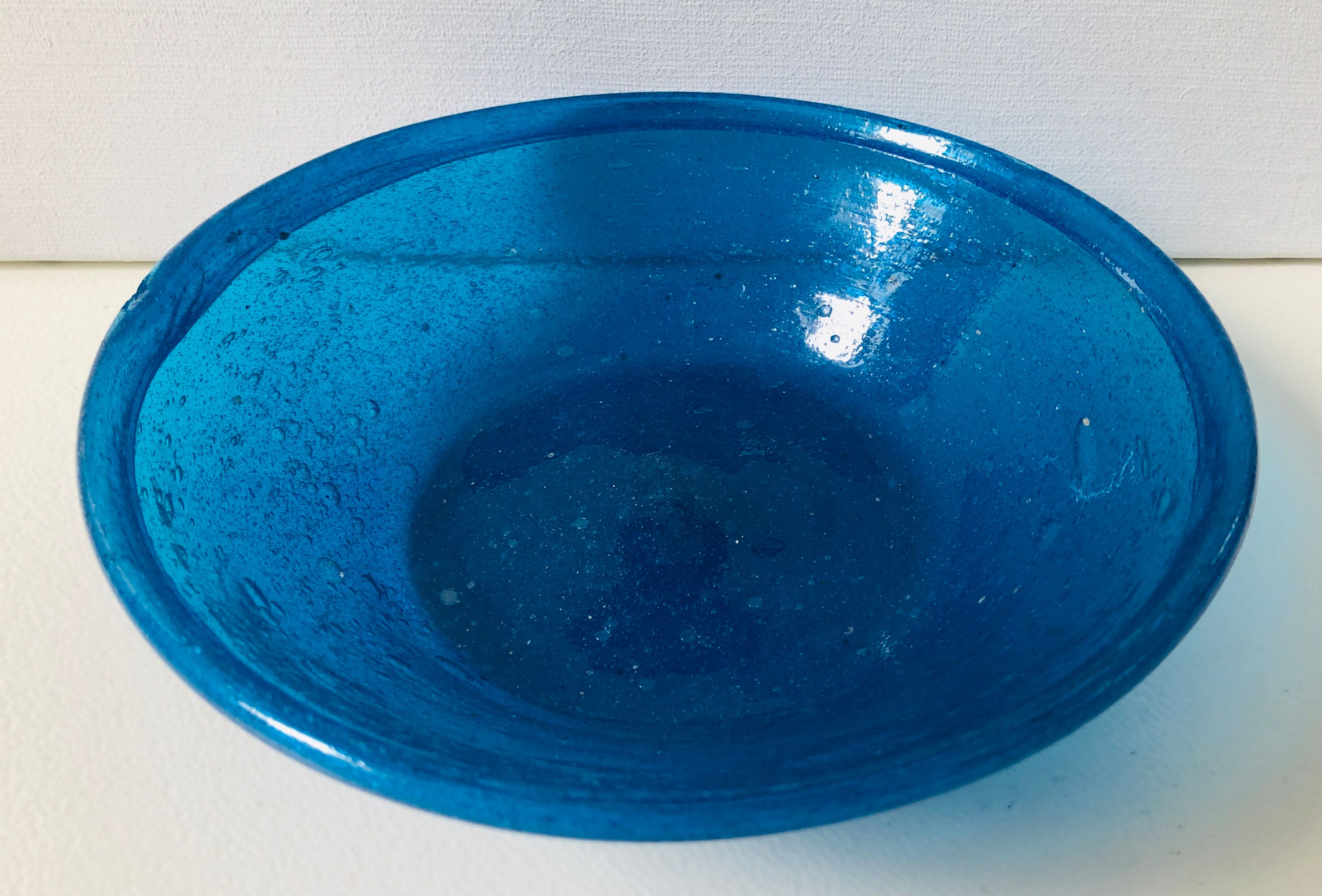 Blue cup blown glass