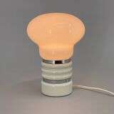 Mid-century Metal & Milk Glass Table Lamp, Italy