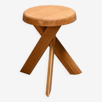 Tabouret Pierre Chapo S31B CHÊNE par Chapo Création France