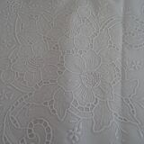 Oilcloth 260 x 150 white flower patterns