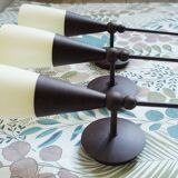 Set of 3 Massive "torch" wall lights, circa 1990