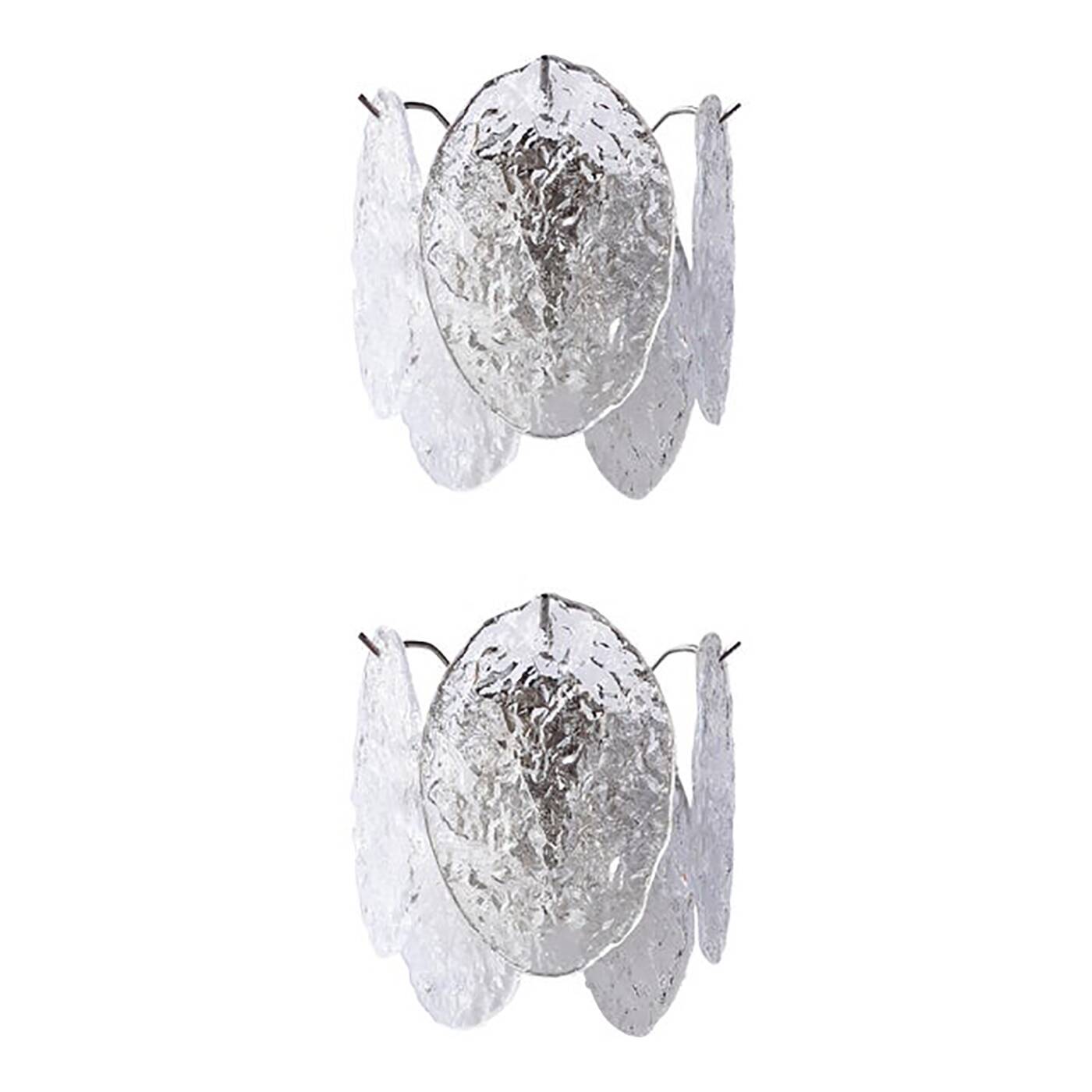 Mid-Century Modern Style “Nuvoletta” Glass Disc Wall Sconce