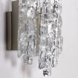 Crystal ice glass wall lamp design by J. T. Kalmar 1960