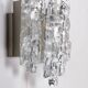 Crystal ice glass wall lamp design by J. T. Kalmar 1960