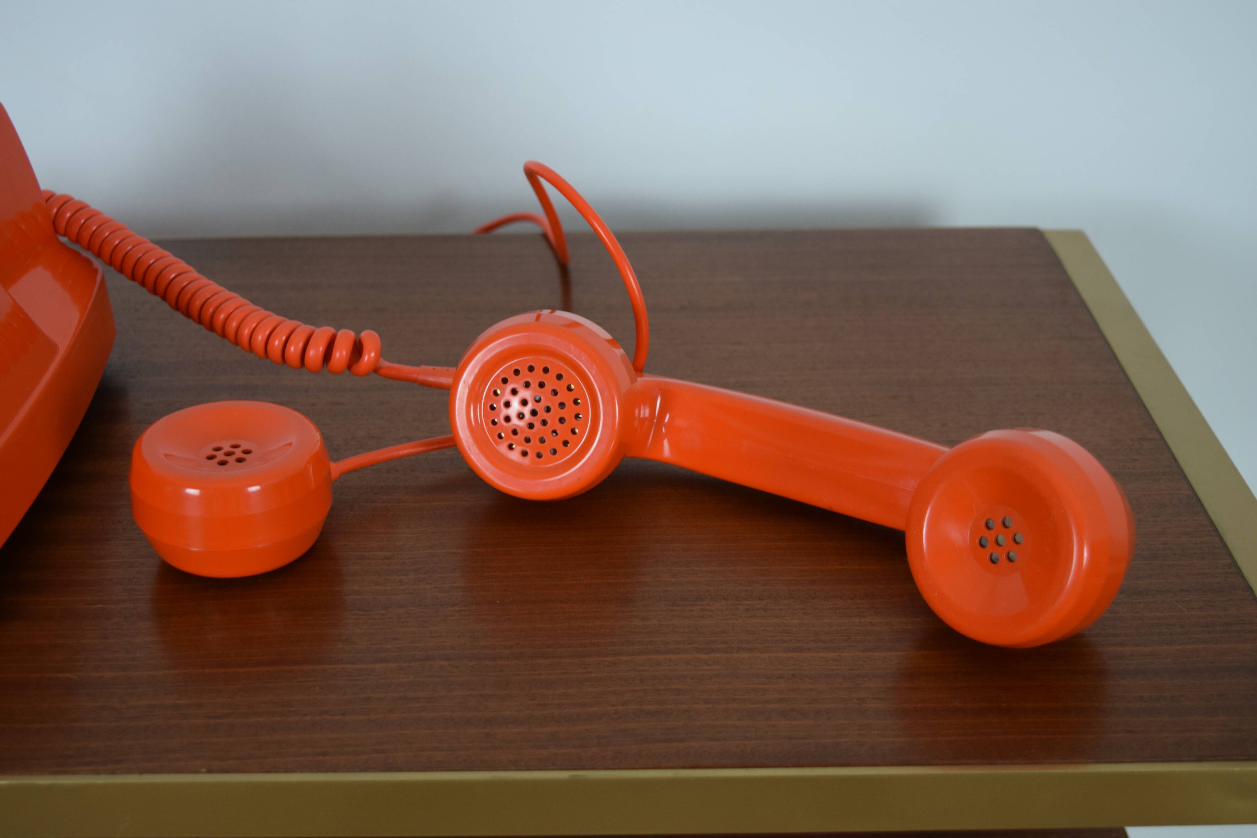 Orange dial phone