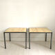 Pair of vintage industrial bedside