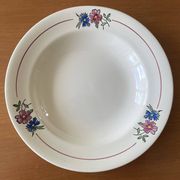 6 old earthenware soup plates from Salins-lès-Bains (Jura)