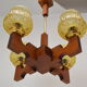 Mid-century Wood Chandelier,1980's.