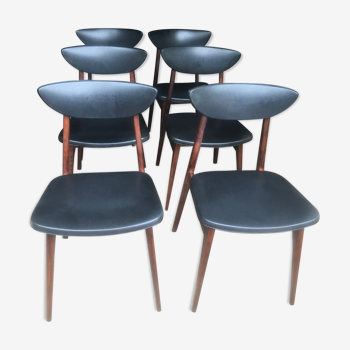 Set de 6 chaises scandinaves