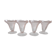 4 old ice cream cups/pink glass dessert