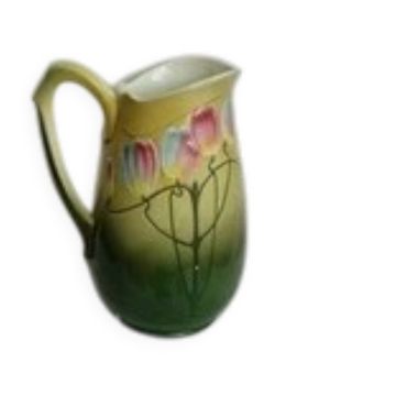 Broc / pichet d'époque et de style Art Nouveau estampillé M - 31 cm