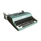 Blue vintage typewriter olivetti lettera 32