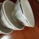 Set 6 bowls cow creamer semi porcelain old
