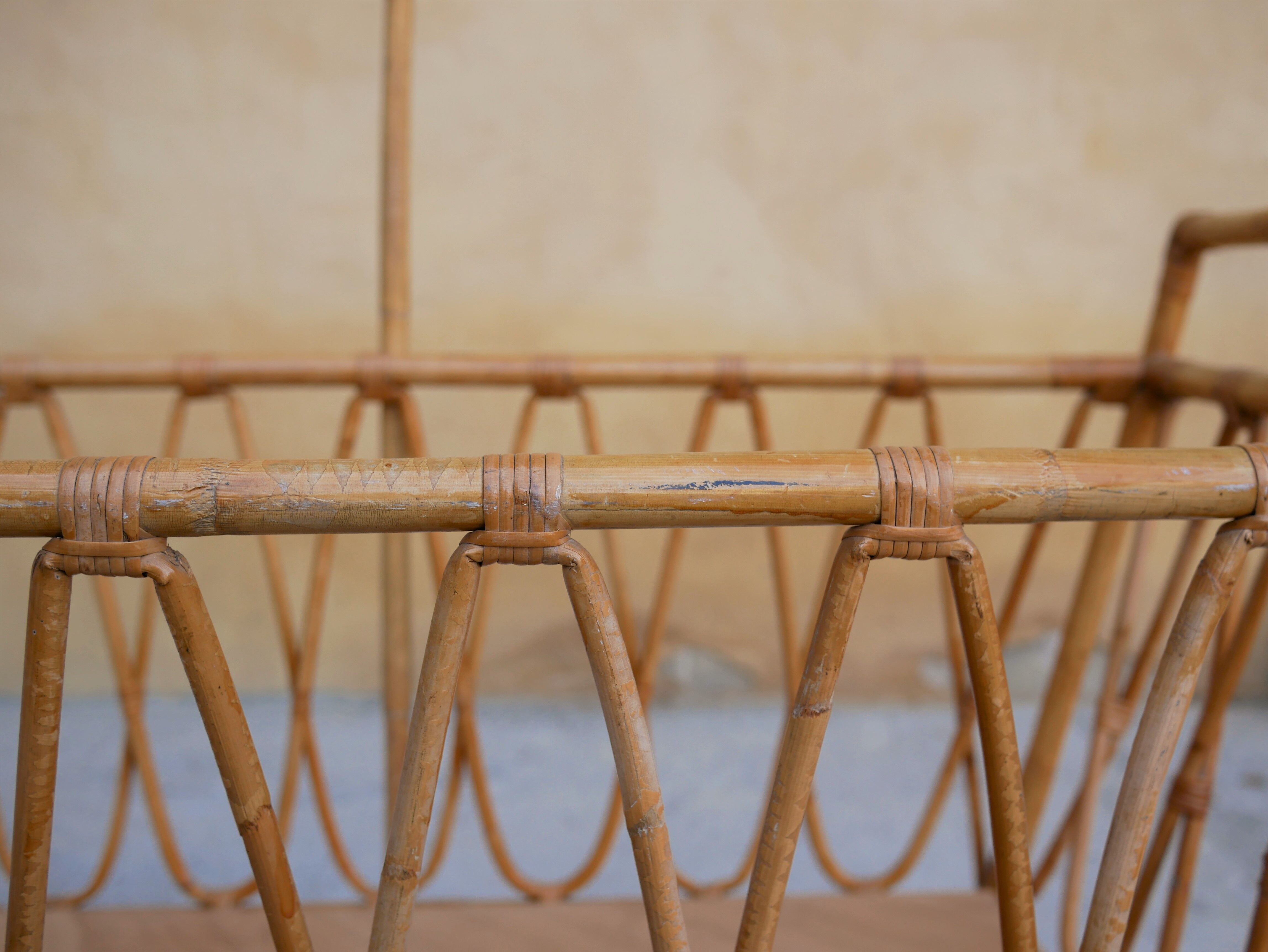 Vintage cradle rattan