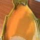 Large vintage fish platter in Vallauris earthenware, 1960s/70s, orange.