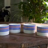 Small ramekins with ceramic stripes