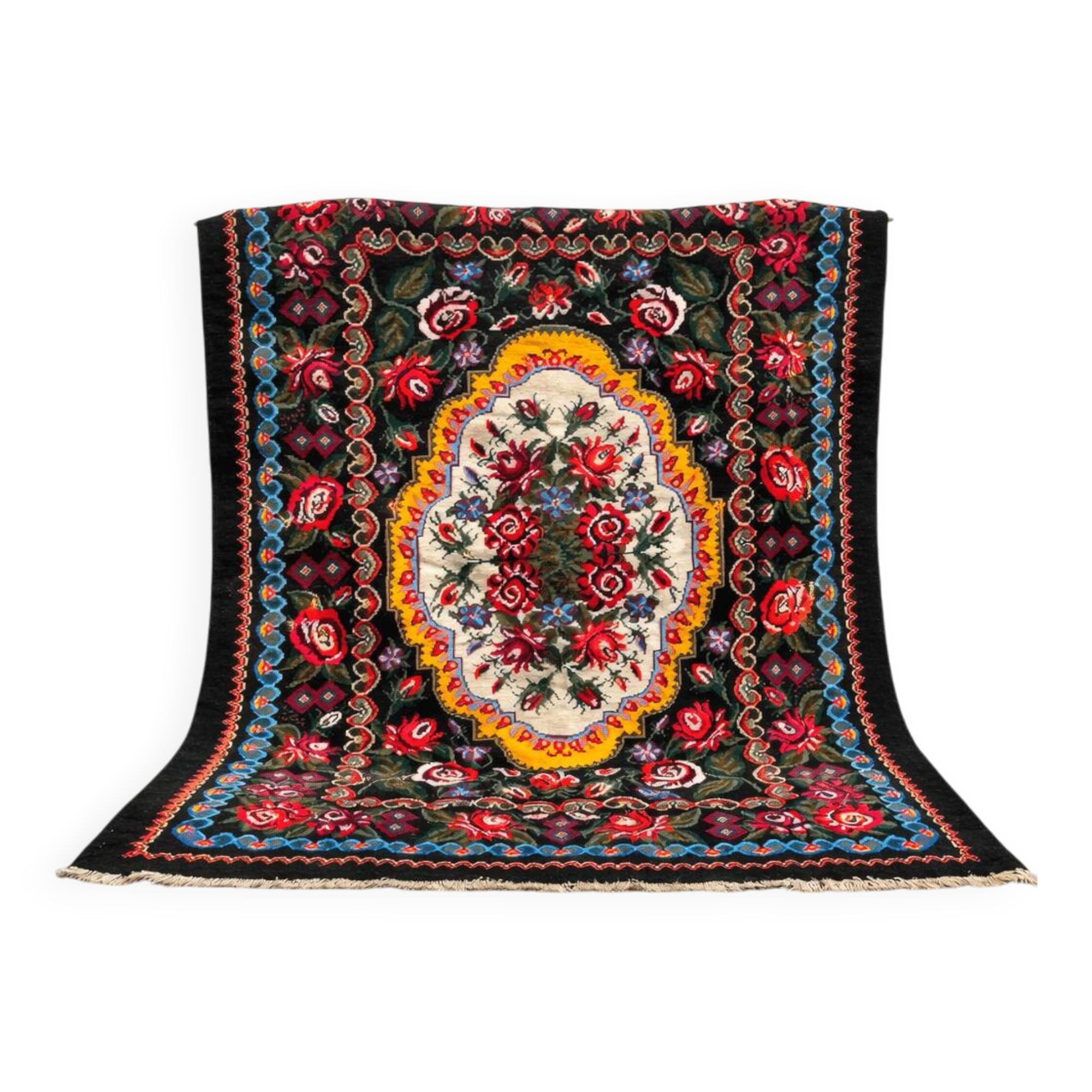 Moldovan handwoven kilim rug 240 x 220 cm