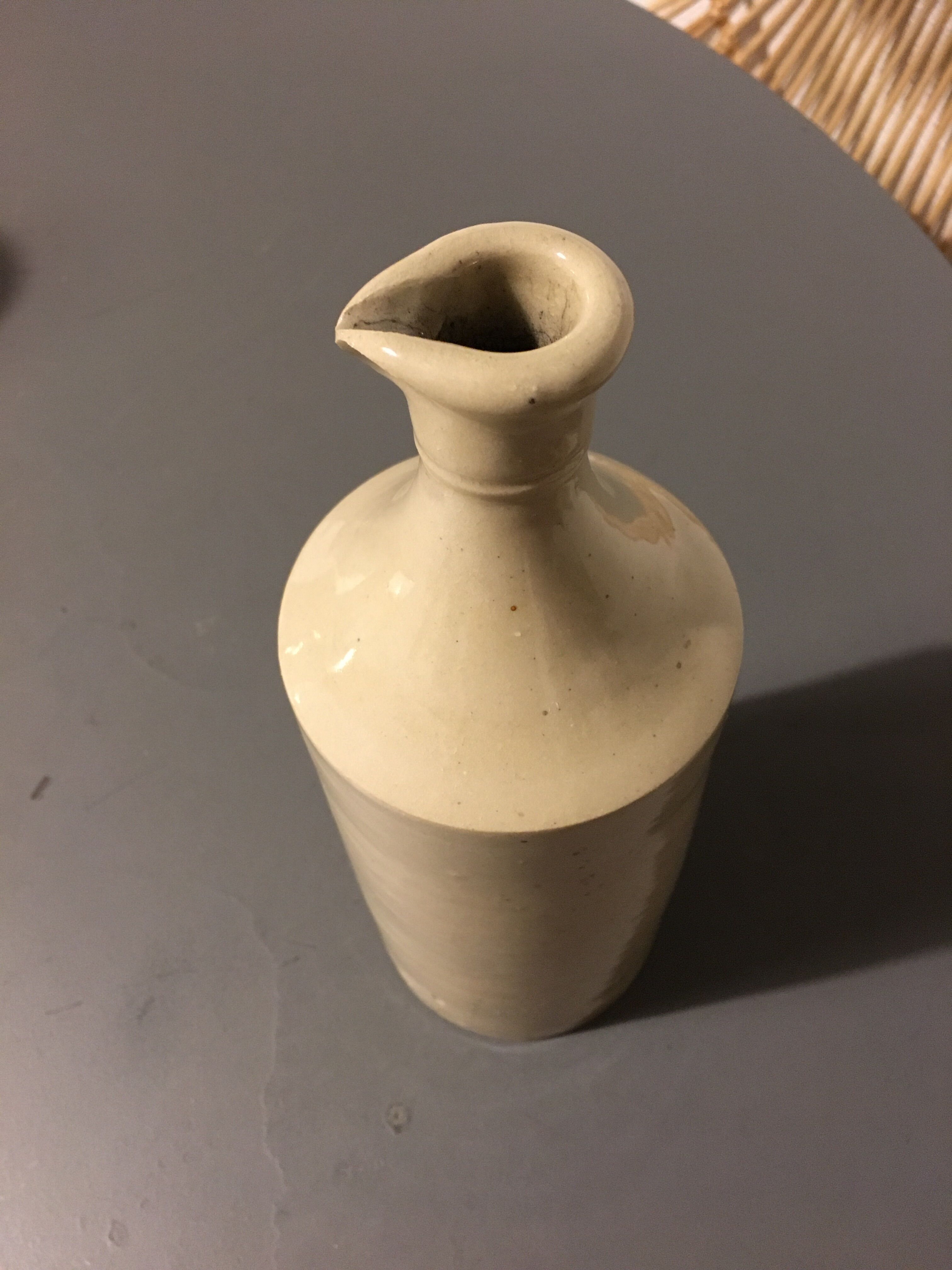 Glaze stoneware bottle signed Paul Langeron Pont-des-Vernes