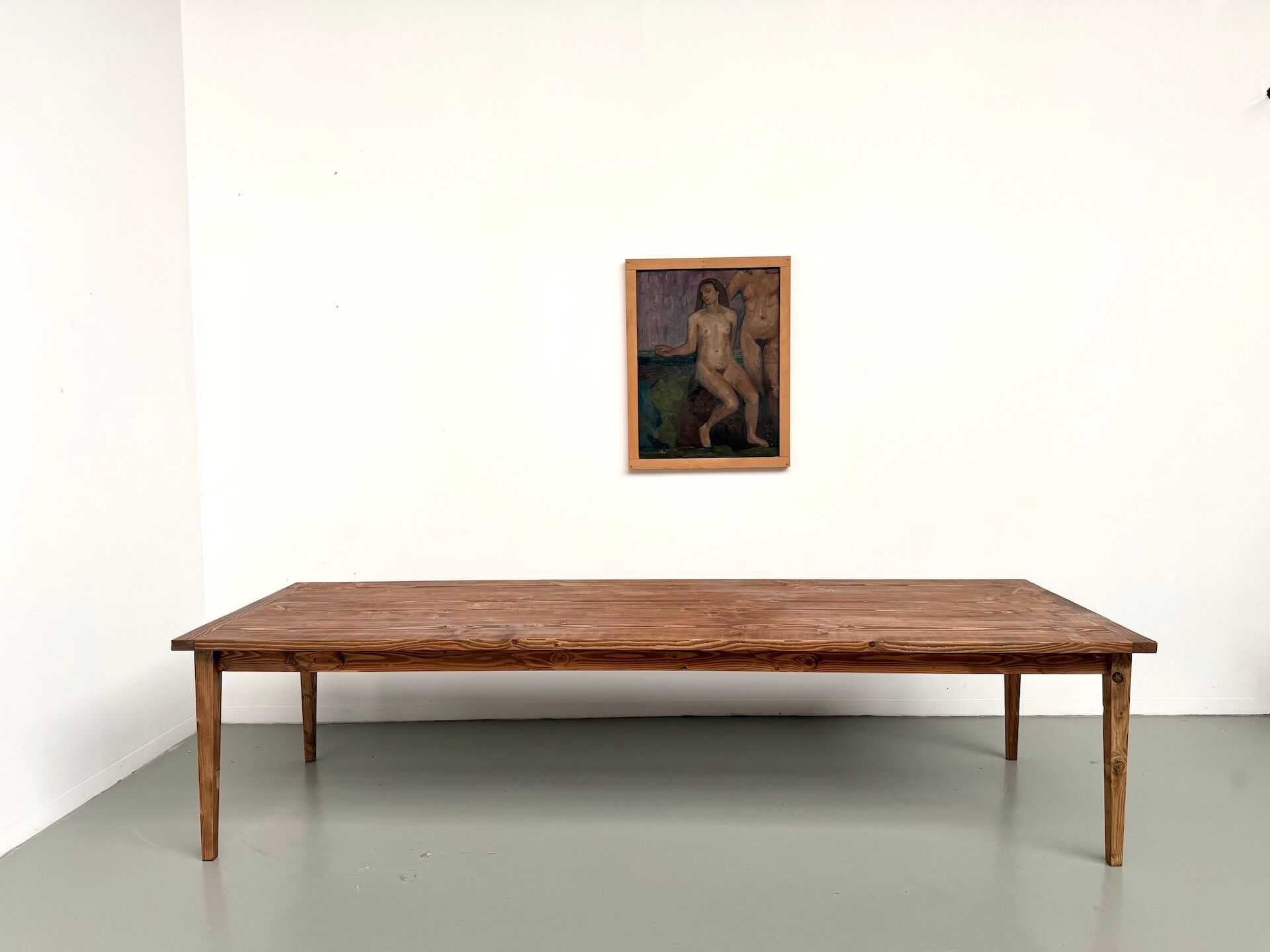 XXL table in solid pine, circa 1970