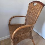 Vintage wicker armchairs