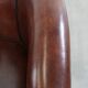 Sheepskin Leather Club Chair with Black Piping
