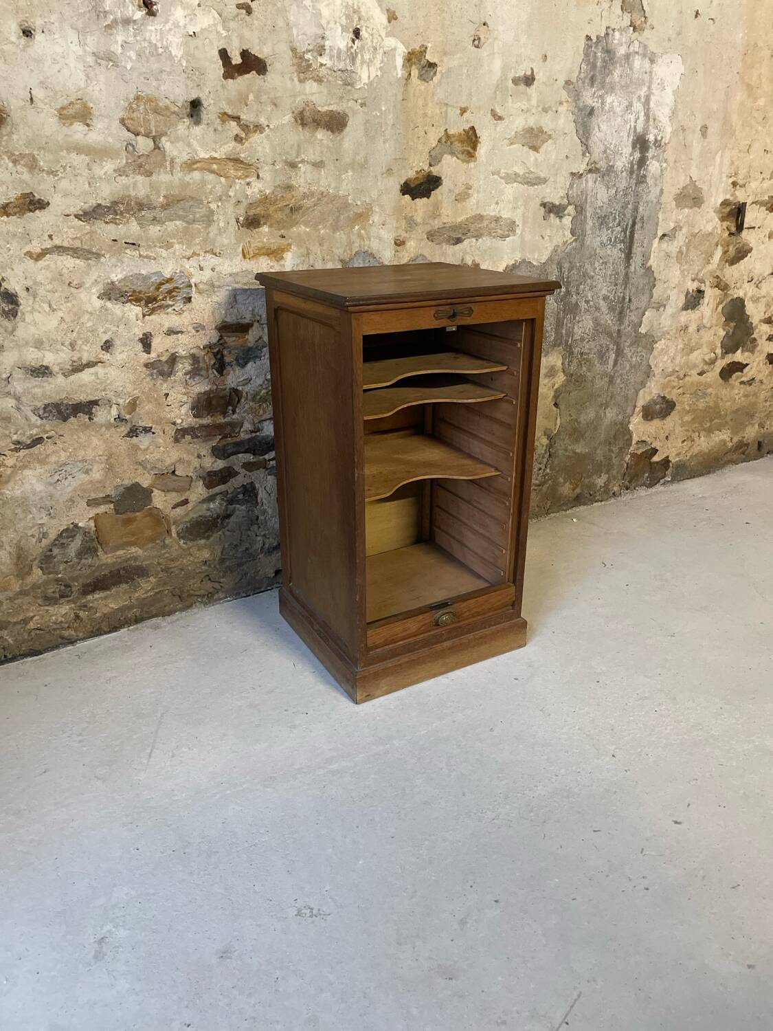 Vintage wooden curtain cabinet