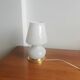 Vintage Murano / Vetri Mushroom Lamp - Opaline Glass & Brass - 1970s