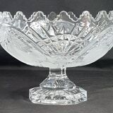 Cut crystal stemmed bowl