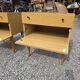 Pair of Scandinavian oak bedside tables from the 1960s.