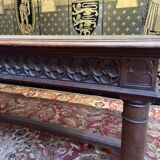 Gothic style dining table - Louis XIII walnut