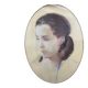 Lucien-Victor Guirand de Scevola (1871-1950) Portrait of a Young Woman, 1928 pastel, oval