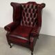 Burgundy chesterfield chair