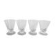 Lot 4 glasses aperitif crystal chiseled conical shape