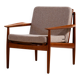 Fauteuil en teck restauré par Arne Vodder pour Glostrup Møbelfabrik