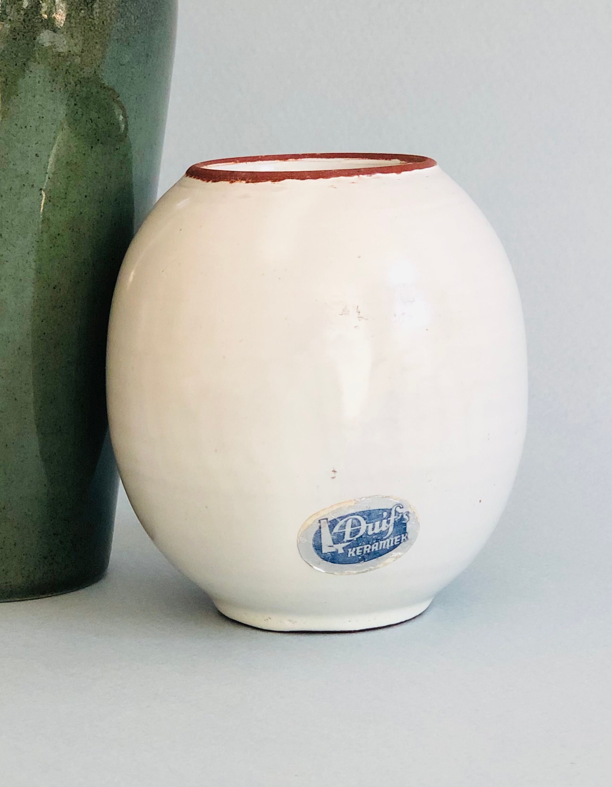 Duo of Dutch ceramic vases